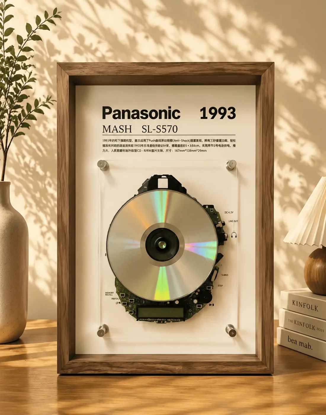Vintage CD Player Display Frame · SL-S570
